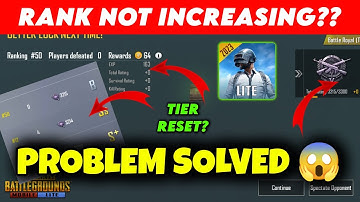 Rank Not Increasing In Pubg Mobile Lite Problem Solved | Pubg Lite Rank Not Increasing Problem Solve