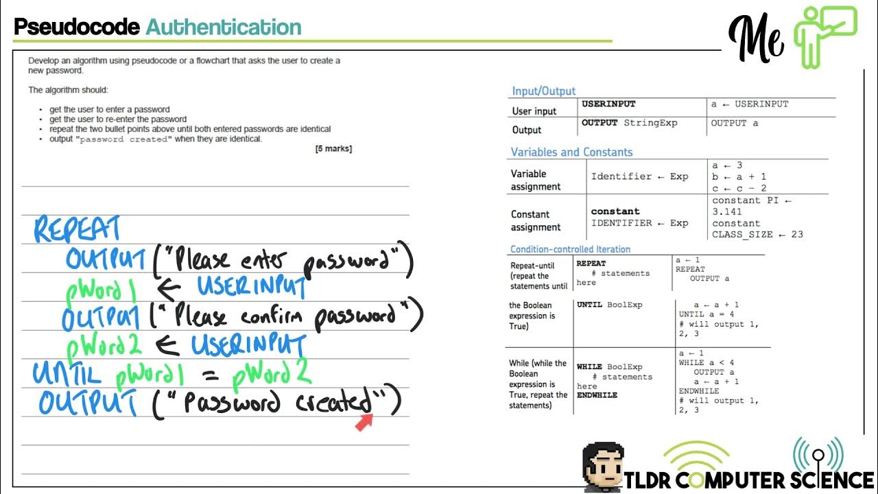 6 GCSE AQA Pseudocode Worked through examples - YouTube