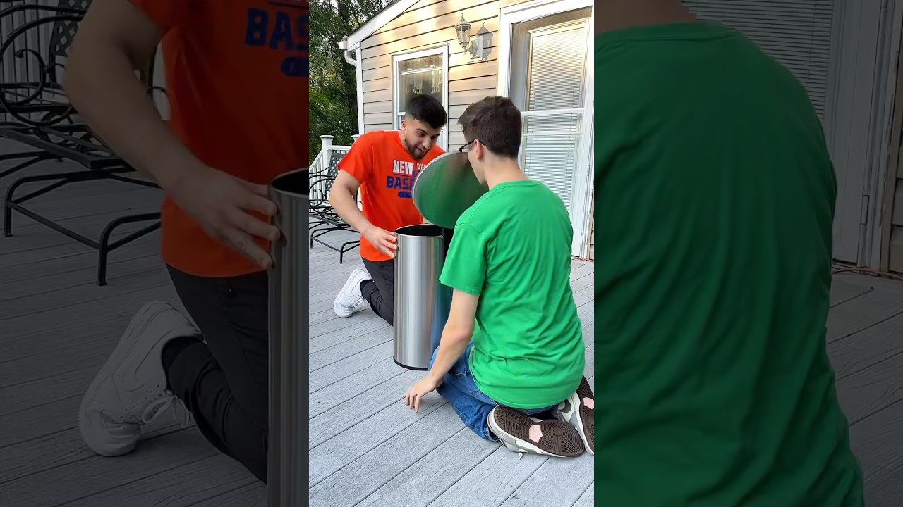 Trash Can Prank 😂 ​⁠@HewMoran