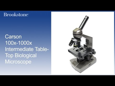 Carson 100x-1000x Intermediate Table-Top Biological Microscope