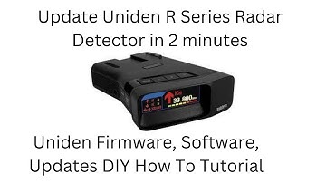 Uniden Radar Detector R7 firmware software DIY Tutorial  updates Uniden radar detector how to review