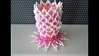 ВАЗА ИЗ ВАТНЫХ ПАЛОЧЕК ...VASE OF Wadded Sticks ...