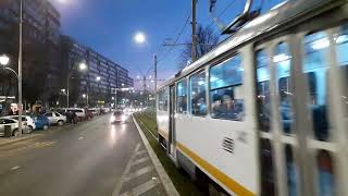 Tramvaiul Tatra T4R #3413 pe linia 25 sosind în stația Cimitirul Evreiesc