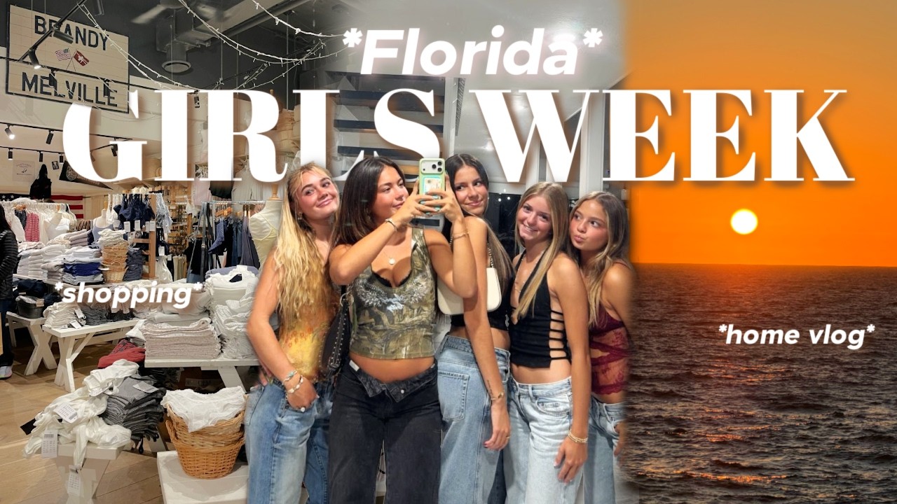 GIRLS WEEK IN FLORIDA || Lots of shopping, cousin day, packing, + going out!!