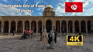 Incredible city of Tunis | Tunisia | Walking tour | 4K