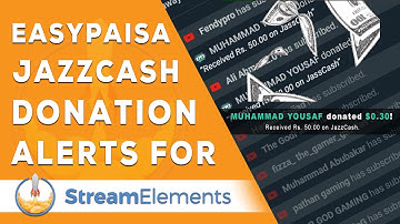 EasyPaisa & JazzCash Donation Alerts for StreamElements OBS | Complete Guide!