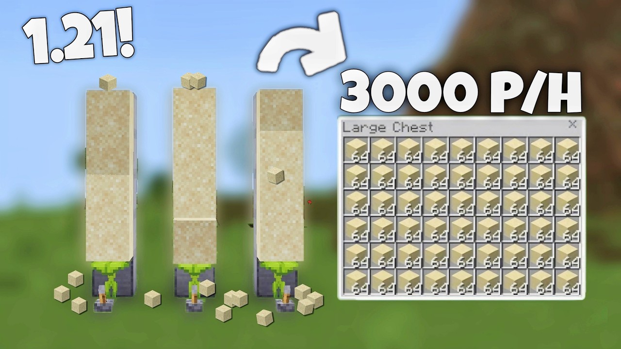 BEST & EASY SAND FARM Tutorial in 1.21 Minecraft Bedrock Edition! - YouTube