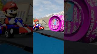 Flatbed Truck McQueen | Transportation with Truck - Pothole vs Car #3 | BeamNG.Drive Gameplay