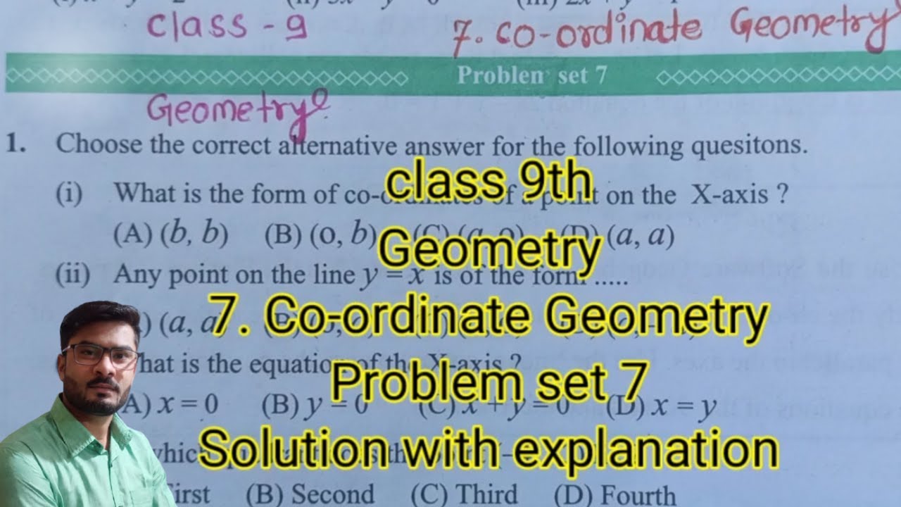 Problem set 7 Class 9 geometry 7. Co-ordinate geometry solution with ...