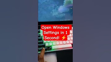 Windows Shortcut 🚀 Open Windows Settings in 1 Second! ⚡ | Windows 10 & 11 Tips