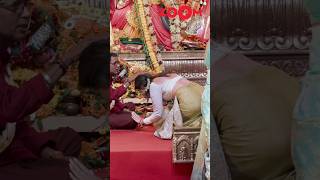 Alia Bhatt Takes Pandit Jis Blessings Post Performing Durga Puja