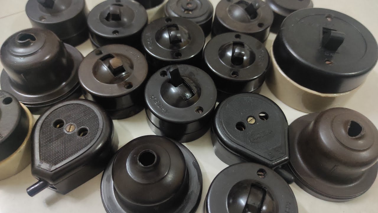 old on/off switches, antique light switch - YouTube