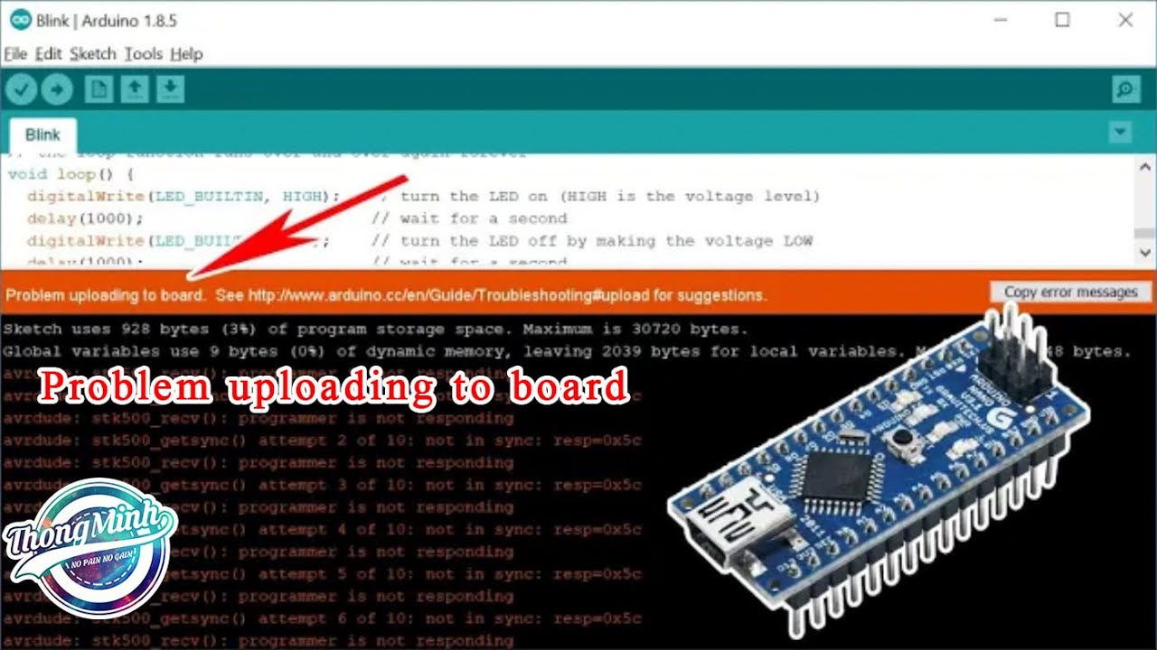 an error occurred while uploading the sketch คือ  2022 New  ArduinoError(P2): Hướng dẫn fix lỗi Problem uploading to board (How to fix Arduino Nano Error)