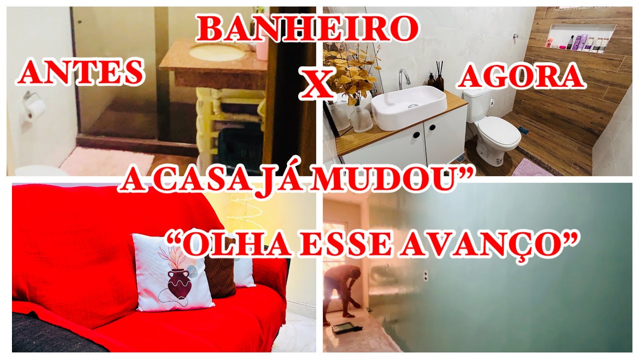 O ANTES X DEPOIS DO BANHEIRO | AINDA NÃO ACABOU | MAS A CASA TÁ DE CARA NOVA | DIÁRIO DA OBRA 