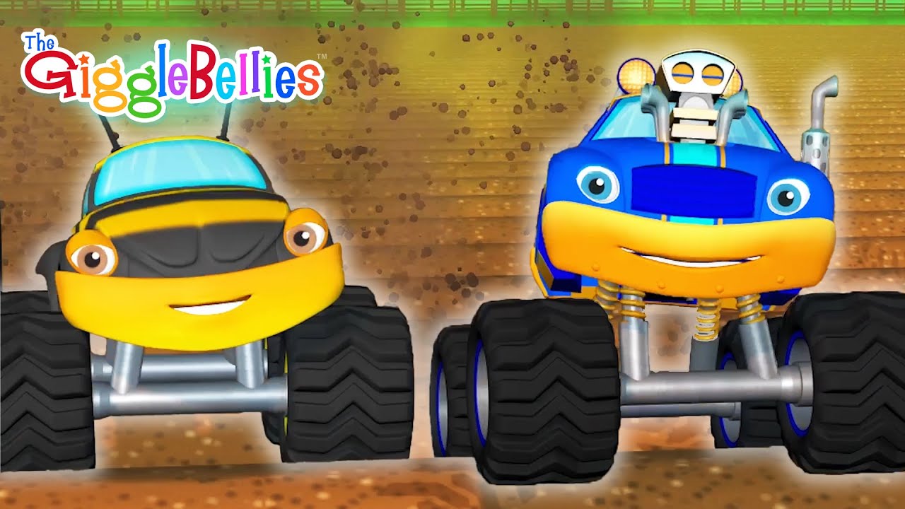 Wheels on the Truck and Bus! GiggleBellies Nursery Rhymes for Kids