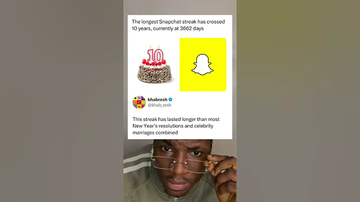 The longest Snapchat streak.