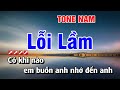 Karaoke Lỗi Lầm Tone Nam Nhạc Sống Hay Nhất | Ho&agrave;ng Lu&acirc;n