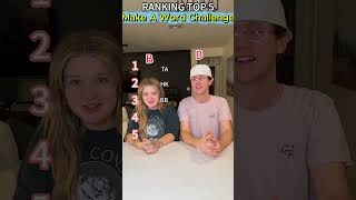Ranking The Funniest Make A Word Challenge Moments#shorts #wordchallenge#couplechallenge #funny
