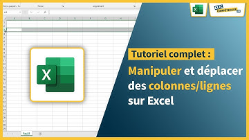 Cours débutant - Manipuler et déplacer des colonnes ou des lignes sur Excel