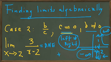 2.2 - Finding limits algebraically - left & right limits at vertical asymptotes (2.2-3)