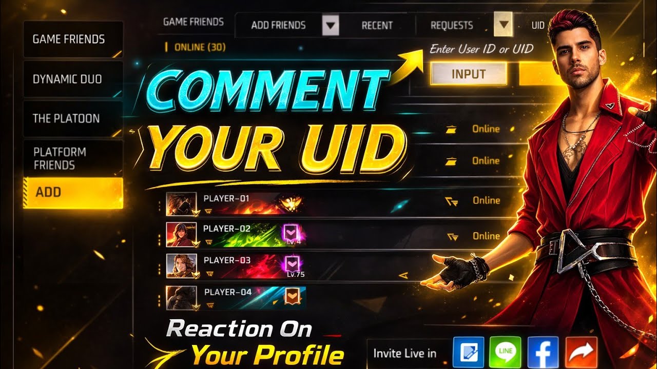 LIVE NOW 🔴 Free Fire MAX Rank Push | CHECK SUBSCRIBERS UID ⚡ - YouTube