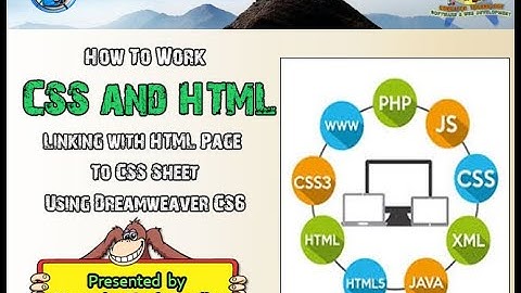 How To Work CSS and HTML, Developed Link HTML to CSS  Using Dreamweaver CS6 by Narender Singh Sandhu