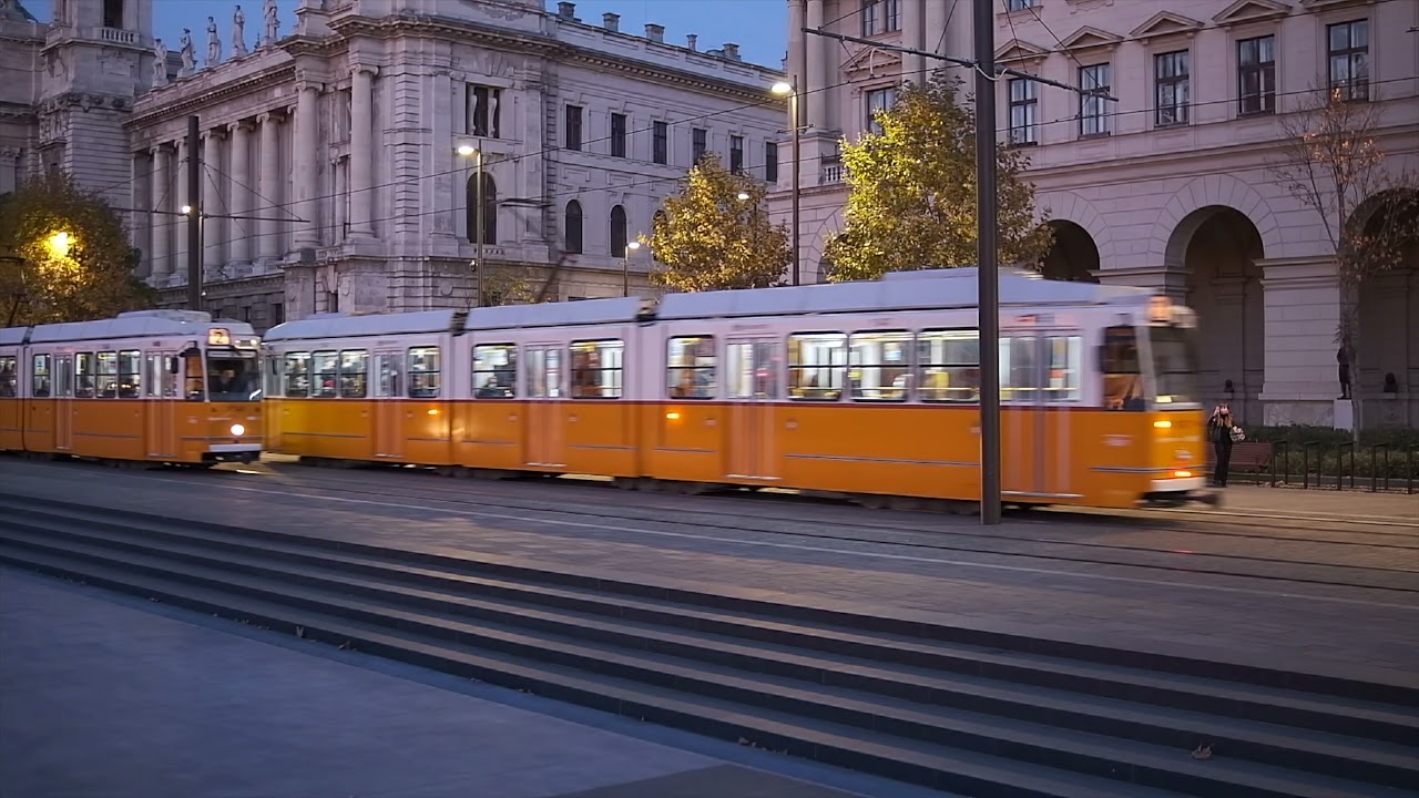 4K Tram passing through the streets of Budapest, Europe Video Footage