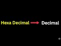 Hexadecimal to Decimal Conversion | Step by Step Explanation