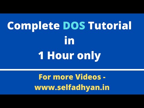 MS-Dos Complete Tutorial in 1 Hour | Complete Dos Tutorial in Hindi | Lean Command Prompt Tutorial