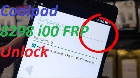 Coolpad 8298 i00 FRP Unlock