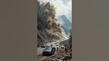 INSANE Landslide Caught on Camera! Road Collapses in Seconds! #Landslide #Disaster #HighwayCollapse