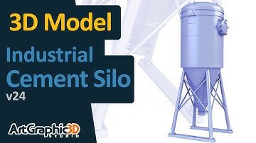 Professional Cement Silo 3D Model | 3D Blender | Realistic modeling