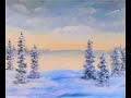 Easy Winter Landscape painting techniques step by step Acrylic Painting