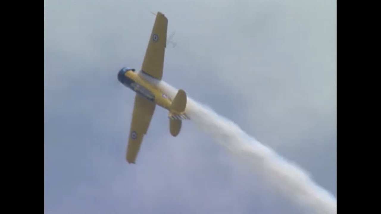 Harvard T6 at the Wings of Eagles Air Show 1997 YouTube