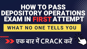 NISM Depository Exam Preparation | NISM-Series-VI : Depository Operations Certification Examination