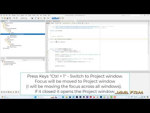Apache NetBeans IDE 21 Tutorial - Short Cut Key - Ctrl + 1 - Switch to Project window