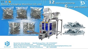 Long screws counting packing machine with two vibrations orbital location system