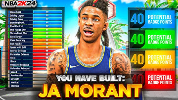 This *NEW* JA MORANT BUILD is UNSTOPPABLE! UNLIMITED CONTACT DUNKS! Best Guard Build in 2K24!