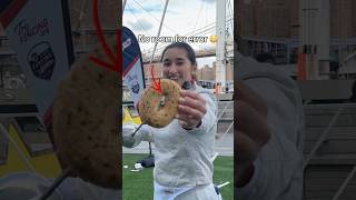 Olympic Fencers VS Donut 😳🤺#fencing #sport olympics #sports #tryfencing #fencingcreatorshowdown