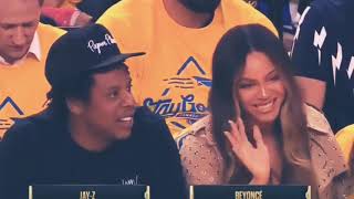 beyonce and jay z at basketball game