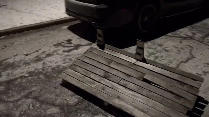 Garbage after hitting car