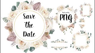 Watercolor Roses And Orchids Frames PNG - Thendral barathi photography screenshot 3