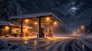 Alone at a Gas Station During a Blizzard | Howling Wind & Soft Piano | 3 Hours screenshot 3