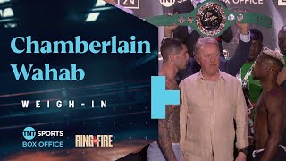 Joshua Wahab & Mark Chamberlain weigh-in and face-off for final time ahead of | #RingOfFire 🇸🇦🔥