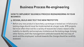 How to implement Business process reengineering