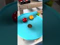 マーブルラン marble run さわやかブルー回転皿と大きな玉