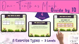 One Tenth as Much Boom Cards Divide by 10 Place Value Relationships 4th Grade