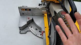 Dewalt DWS780 Chop Saw Not cutting Straight. Easy Fix. Might work on other saws. Solved