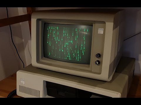 Matrix Digital Rain on IBM PC 5150 and 5151