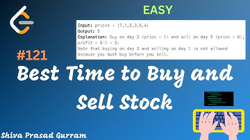 #8 - Best Time to Buy and Sell Stock - Leetcode 121 - Brute Force - Optimized